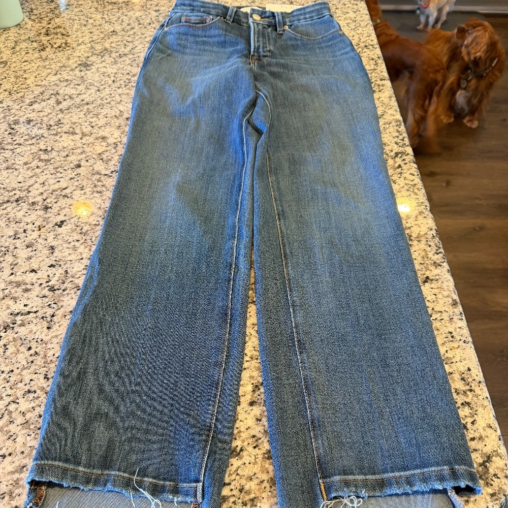 NWT Good American Soft-Tech Good Legs Straight Jeans 0/25 - Indigo 855